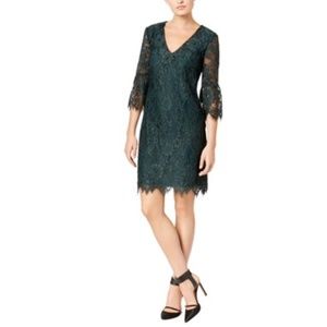 Trina Turk forest green lace cocktail dress women's size 2